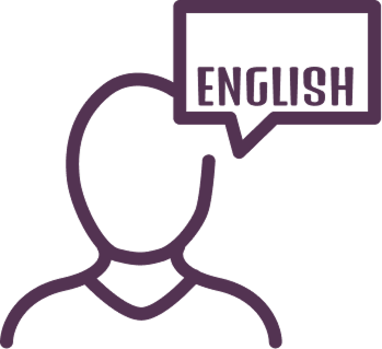 English-speaking guide icon